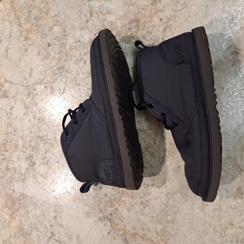 UGG Neumel Canvas Size 10 Dark Navy Chukka Style EUC